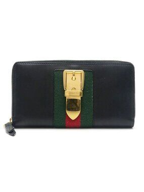 Gucci Sylvie Round Wallet Leather Black